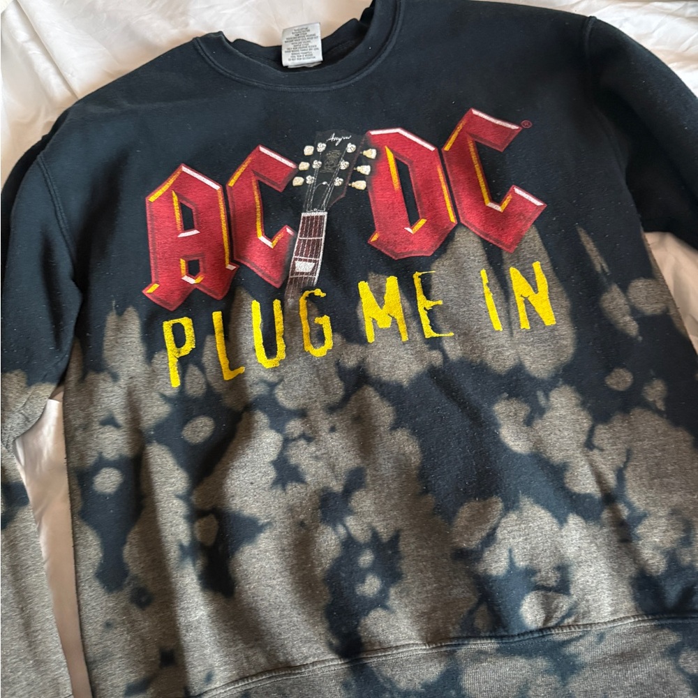 AC/DC Black and Gray Crewneck Sweater